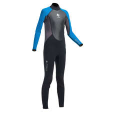 Gul Junior G-Force 3mm Flatlock T2 Steamer Wetsuit - Black/Zafer