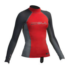 Gul Junior Long Sleeve Rashguard - Red/Dark Grey Gul Junior Long Sleeve Rashguard - Red/Dark Grey