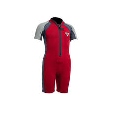 Gul Junior Seaspray 3 / 2Mm Fz T2 Shorty Wetsuit  - Rot / Grau