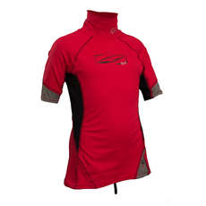 Gul Junior Rashvest Manches Courtes - Rouge / Noir