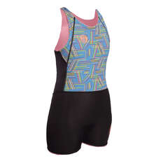 Gul Damen Surflite 3Mm Flatlock Short Jane Wetsuit - Schwarz / Linien