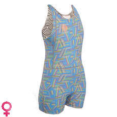 Gul Ladies Surflite 3mm Flatlock Short Jane Wetsuit - Lines