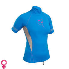 Gul Ladies Swami Manica Corta Rashvest - Blu / Argento