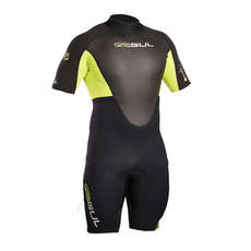 Gul Response 3/2mm Flatlock Shorty Wetsuit - Black/Lime