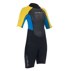 Gul Junior Response 3 / 2Mm Sommer Shorty Neoprenanzug - Blk / Yellow Sun