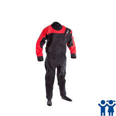 Gul Junior Shadow Postal Drysuit 2015 - Negro / Rojo