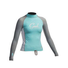 Gul Surf Junior Girls Langärmlig Rashguard  - Glacier / Weiß