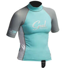 Gul Surf Junior Mädchen Short Sleeve Rashguard  - Glacier / Weiß