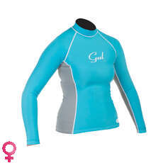 Gul Swami Lange Hülse Der Frauen Rashguard  - Türkis / Silber