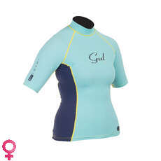 Gul Swami Damen Kurzarm Rashguard - Glacier / Blueribbon