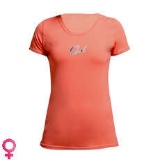 Gul À Manches Courtes Femmes T-Fit Rashvest - Coral