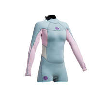 Gul Womens Surflite 2Mm Flatlock Sdl T2 Springsuit - Acid Blue / Pink Gul Womens Surflite 2Mm Flatlock Sdl T2 Springsuit - Acid Blue / Pink