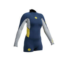 Gul Womens Surflite 2Mm Flatlock Sdl T2 Springsuit - Tintenblau / Nebel-Blau Gul Womens Surflite 2Mm Flatlock Sdl T2 Springsuit - Tintenblau / Nebel-Blau