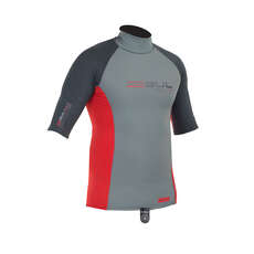 Gul XOLA Mens Short Sleeve Rashguard 2015 - Dark Grey/Red