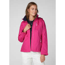 Helly Hansen Womens Crew Kapuzen-Midlayer-Jacke - Dragon Fruit
