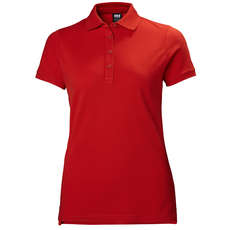 Helly Hansen Womens Crew Pique 2 Polo - Alert Red Helly Hansen Womens Crew Pique 2 Polo - Alert Red