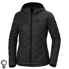 Helly Hansen Womens Lifaloft Isolatorjacke Mit Kapuze - Schwarz Matt