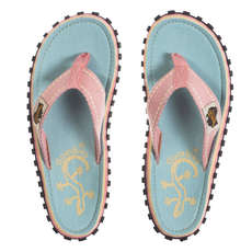 Gumbies Womens Islander Canvas Flip Flops - Gecko