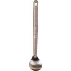 Lifeventure Titanio Long Handled Spoon - Grigio / Argento