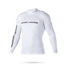 Magic Marine Cube Long Sleeve Rashvest - White/Black