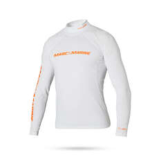 Magic Marine Cube Long Sleeve Rashvest - White Magic Marine Cube Long Sleeve Rashvest - White