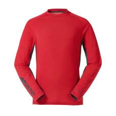 Musto Essential Evolution UV Fast Dry LS T-Shirt - True Red/Carbon