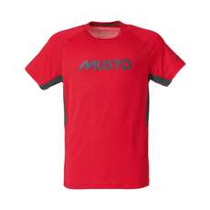 Musto Essential Evolution UV Fast Dry T-Shirt - True Red/Carbon