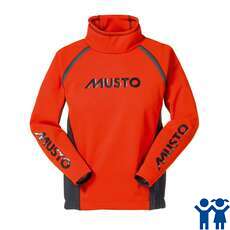 Musto Junior Aqua Top - Fire Orange/Black