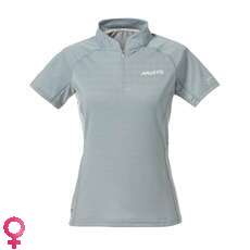 Musto Womens Wesentliche Uv Fast Dry Zip Neck - Blau Grau Musto Womens Wesentliche Uv Fast Dry Zip Neck - Blau Grau