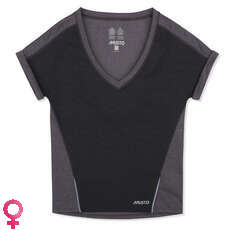 Musto Frauen Gelegt Kurzarm T-Shirt - Schwarz Musto Frauen Gelegt Kurzarm T-Shirt - Schwarz