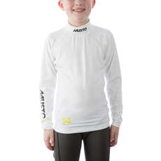 Musto Jugend-Meisterschaft Sunblock Langarm Rash Guard 2023 - White