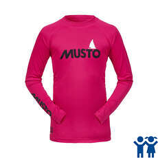 Musto Youth Insignia Uv Fast Dry Rash Guard - Cerise Musto Youth Insignia Uv Fast Dry Rash Guard - Cerise