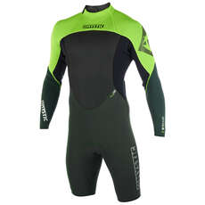 Mystic Brand 3 / 2Mm Back-Zip Longarm Shorty Neoprenanzug - Türkis Mystic Brand 3 / 2Mm Back-Zip Longarm Shorty Neoprenanzug - Türkis