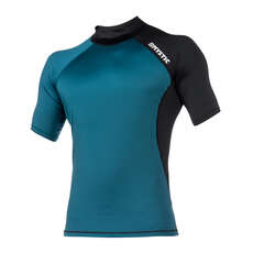 Mystic Crossfire Shortsleeve Rash Vest - Teal