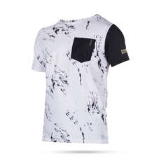 Top Manica Corta Mystic Kitesurf Stone Quickdry - Bianco