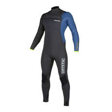 Mystic Majestic 3/2mm Front-Zip Fullsuit Wetsuit  - Grey Blue