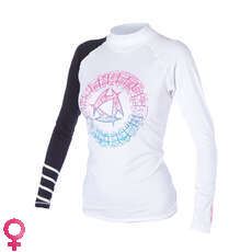 Mystic Maori Womens Long Sleeve Rashvest 2014 - White Mystic Maori Womens Long Sleeve Rashvest 2014 - White