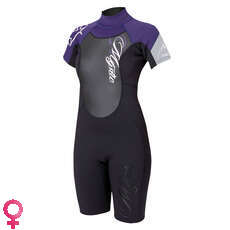 Mystic Womens Star 3/2 Shorty Kitesurfing Wetsuit 2014 - BLK/PUR