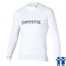 Mystic Estrella Juvenil De Manga Larga Camisa De Lycra - Blanco