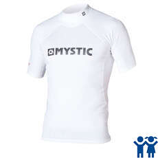Mystic Stella Junior Short Sleeve Rashvest - Bianco