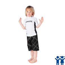 Mystic Star Short Sleeve Kitesurfing Kids Rashvest - White
