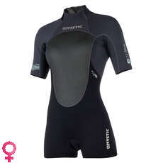 Mystic Womens Brand 3 / 2Mm Bzip Flatlock Shorty Neoprenanzug - Schwarz Mystic Womens Brand 3 / 2Mm Bzip Flatlock Shorty Neoprenanzug - Schwarz