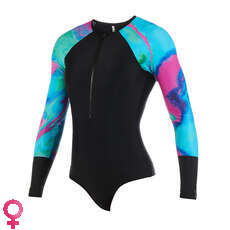 Mystic Womens Dazzled Longarm Lycra Rash Suit - Aurora