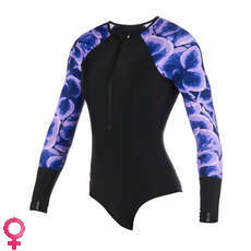 Mystic Womens Dazzled Longarm Lycra Rash Suit - Viola