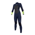 Mystic Womens Diva 5 / 3Mm Neoprenanzug Mit Doppeltem Front-Reißverschluss - Navy / Lime