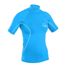 Palm Damen Kurzarm Rash Guard - Aqua