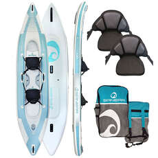 Kayak Spinera Adriatic 430 2 Places Haute Pression Drop-Stitch - Bleu Sarcelle