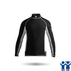 Zhik Kids Long Sleeve Spandex Rash Vest / Wächter - Schwarz / Grau