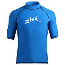 Zhik Mens Short Sleeve Spandex Rash Vest / Guard - Cyan