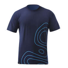 Zhik Ocean Ripple Poly-Cotton Tee - Blue